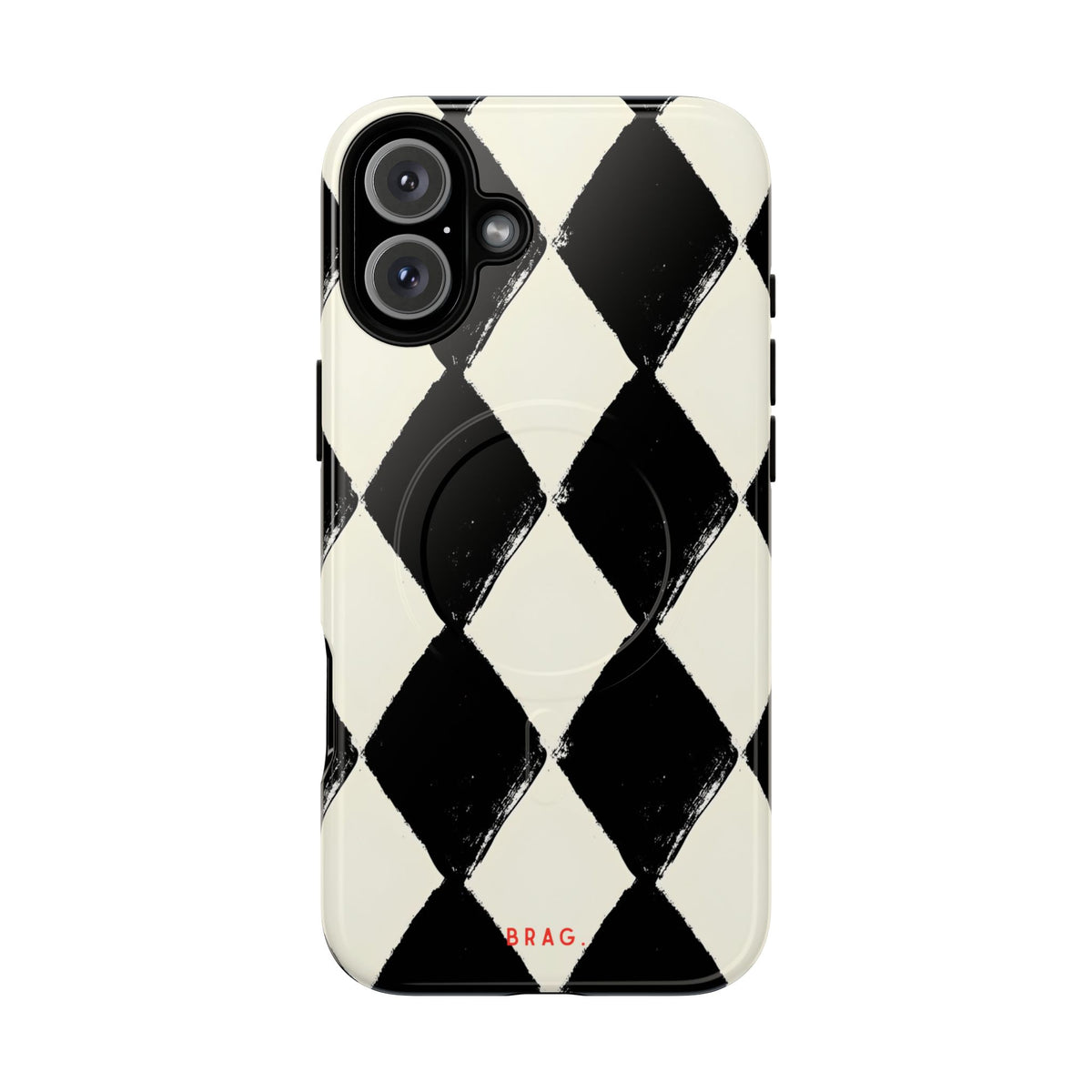 Ivory Harlequin MagSafe Tough Phone Case — Magnetic Protective Cover
