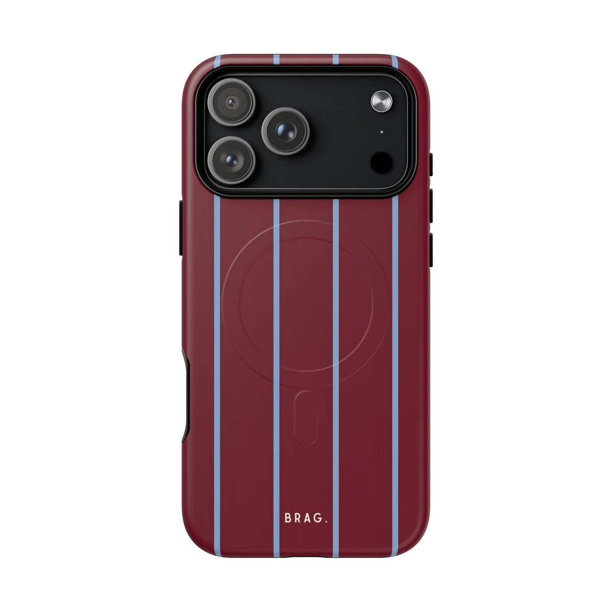 Bordeaux Stripe MagSafe Tough Phone Case — Magnetic Protective Cover