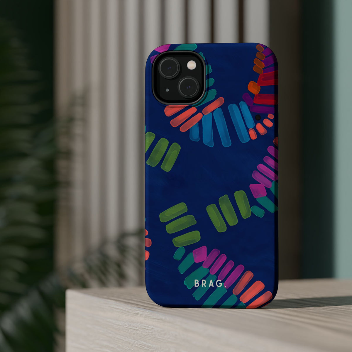 Blue Palm Magnetic Impact-Resistant Phone Case