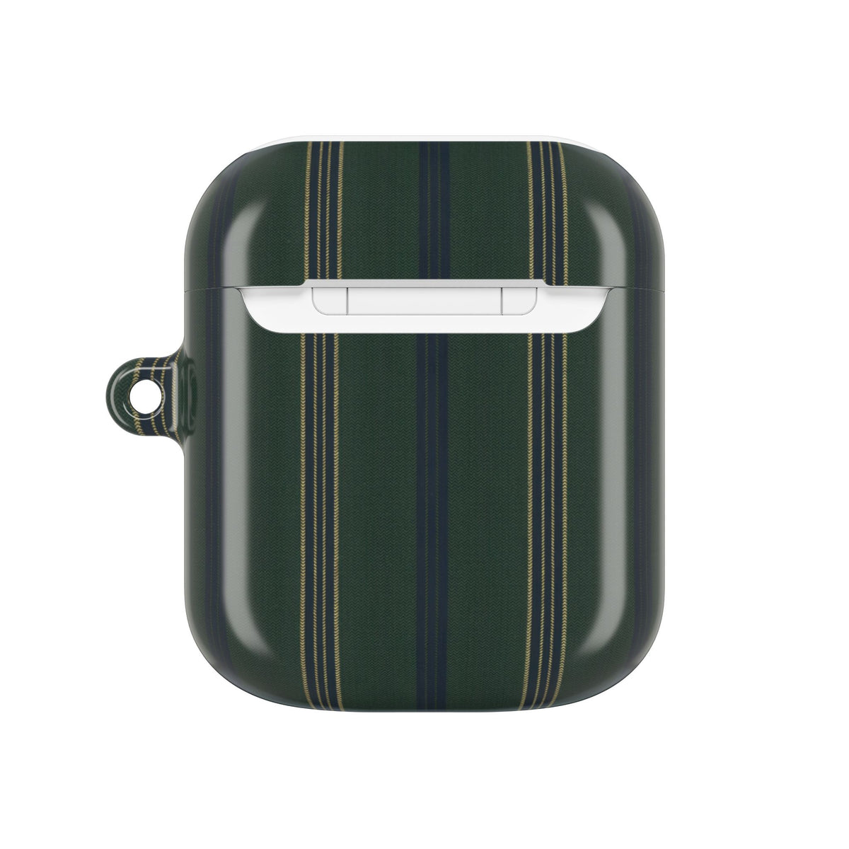 Olive Pinstripe AirPod Case – Slim Protective Charging Case