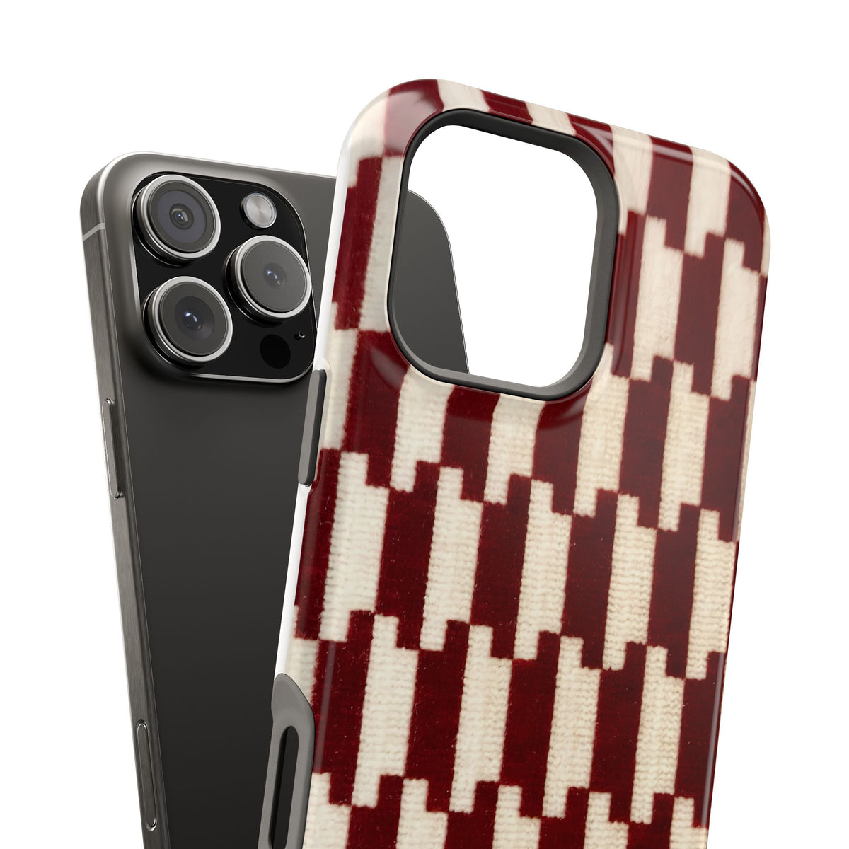 Wine & Cream Magnetic Impact-Resistant Phone Case