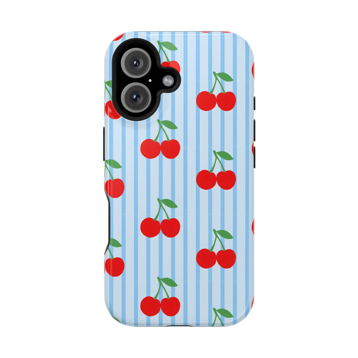 Sunday Market Magnetic Impact Phone Case — Blue Stripe Retro Design